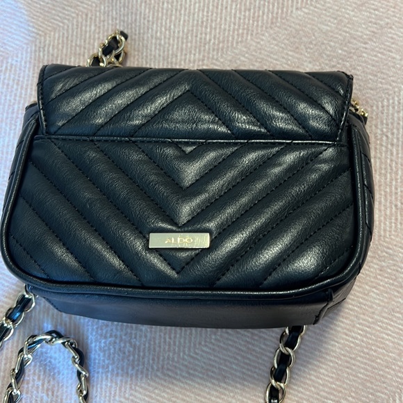 Aldo, black hand bag, long chain - Picture 9 of 10
